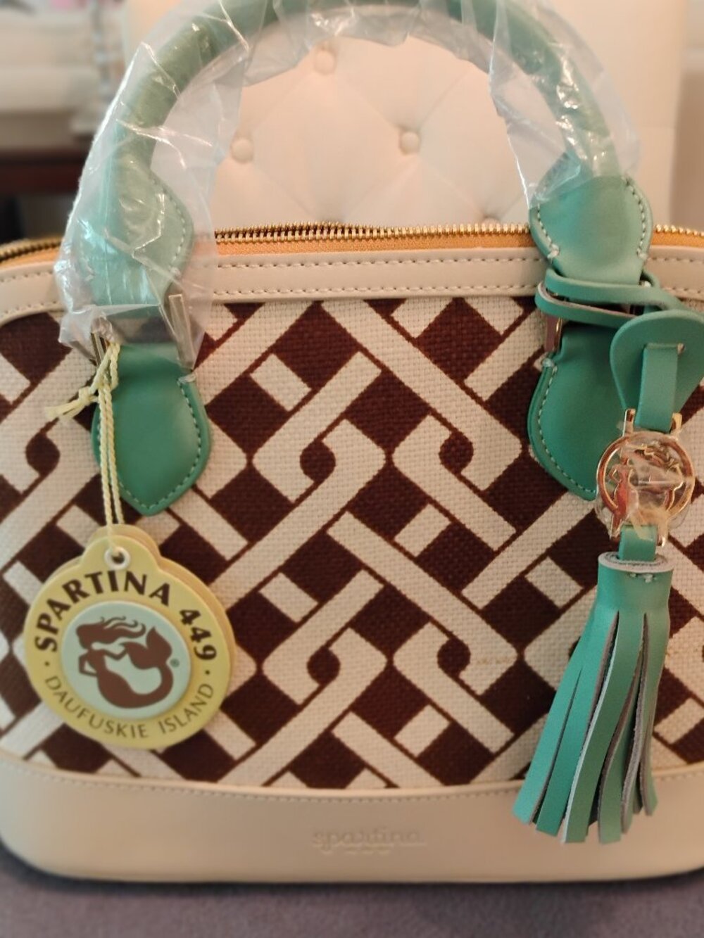 Spartina 449 Madison Bowler Satchel with Matching Large Snap Wallet